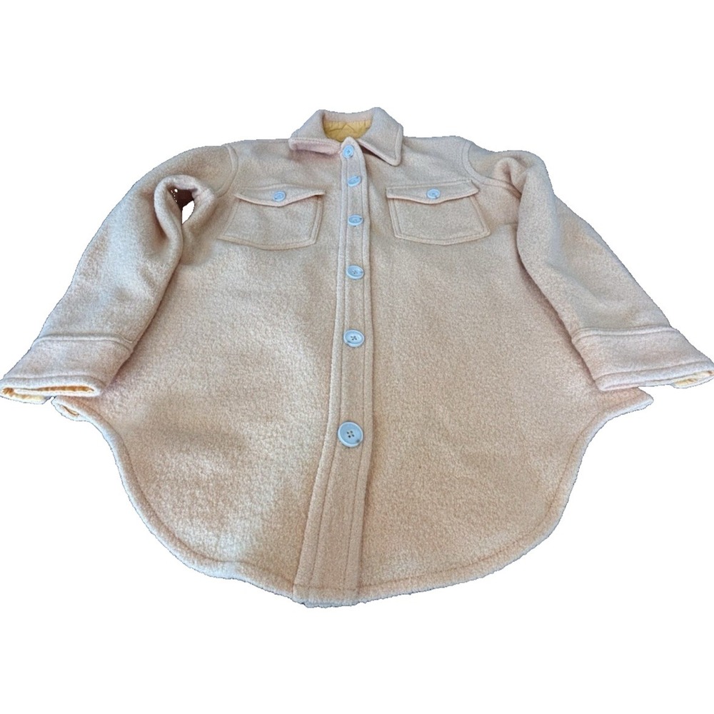 Wilfred Free Aritzia the ganna shacket shirtโ jacket creamsickle orange color